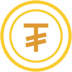 Gold Tugrik Coin Icon 