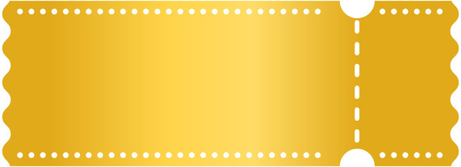 Blank Gold Ticket Coupon