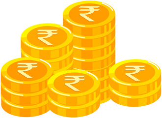 Pile Rupee coin 