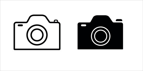 Camera Vector Icon Design Set Illustrator