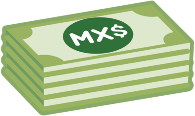 Wad Of Mexican Peso Banknote