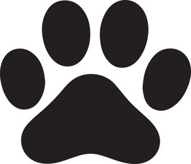 Cat or dog paw icon. Paw icon. Dog, cat paw icon. Zoo, vet logo element. Paw print vector symbol. Vector illustration.
