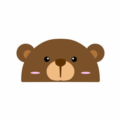 cute bear vector, drawing cartoon bear face, drawing bear face easy and simple full color