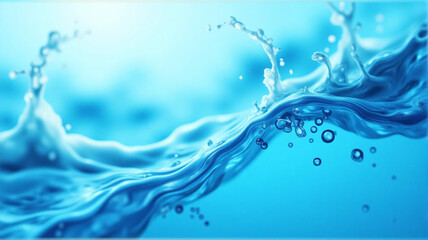 water splash isolated on white