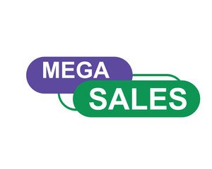 Mega Sale, Modern  button Vector Illustration of a purple Pedestal Platform Showcase Scene for Business Promotion, Flyer Template, Offers and Sales. Abstract geometry design background