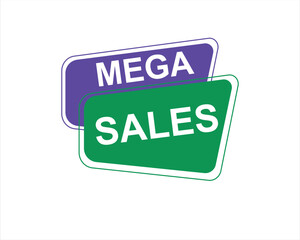 Mega Sale, Modern  button Vector Illustration of a purple Pedestal Platform Showcase Scene for Business Promotion, Flyer Template, Offers and Sales. Abstract geometry design background