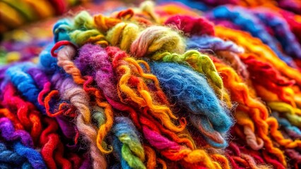 Close-up Sheep Fleece Texture, Natural Wool Detail, High-Quality Image