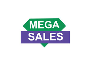 Mega Sale, Modern  button Vector Illustration of a purple Pedestal Platform Showcase Scene for Business Promotion, Flyer Template, Offers and Sales. Abstract geometry design background