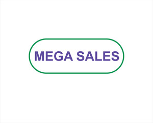 Mega Sale, Modern  button Vector Illustration of a purple Pedestal Platform Showcase Scene for Business Promotion, Flyer Template, Offers and Sales. Abstract geometry design background