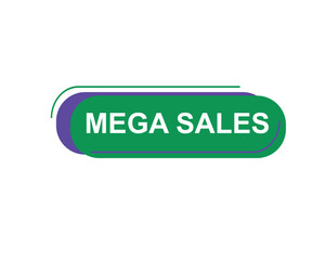 Mega Sale, Modern  button Vector Illustration of a purple Pedestal Platform Showcase Scene for Business Promotion, Flyer Template, Offers and Sales. Abstract geometry design background