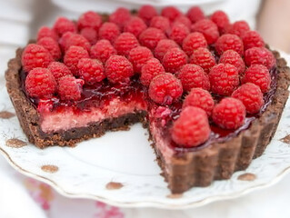  romantic raspberry chocolate cheesecake