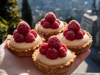  romantic raspberry white chocolate tartlets