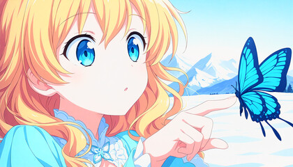 蝶と少女