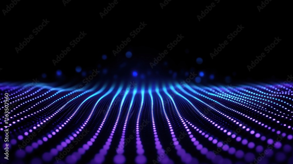 Aufkleber blur background of abstract purple and blue digital wave background futuristic technology glowing pa