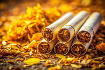 Double Exposure: Empty Cigarette Tubes & Crushed Tobacco Leaves - Homemade Cigarette Sleeve Stuffing
