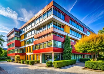 Elegant Modern Architecture, Rosengarten Style Building Exterior, Daytime Sunlight