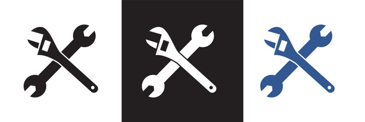 Repair icon vector. Wrench and screwdriver icon. settings vector icon. tools. Vector illustration. isolated on white and black background. EPS 10 