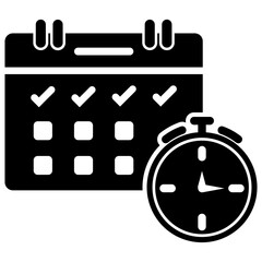 Schedule Icon Glyph