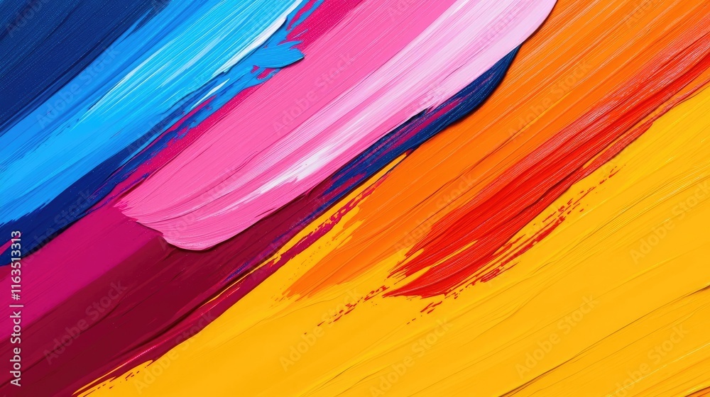 Aufkleber Splatter abstract background concept. Vibrant color strokes creating an abstract and dynamic visual composition.