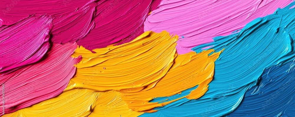 Poster splatter abstract background concept. vibrant colors blend in abstract paint strokes for creative in