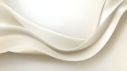 Obraz premium Abstract Cream Colored Fabric Waves Design