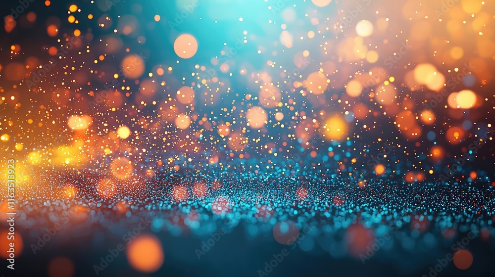 Aufkleber Splatter abstract background concept. A vibrant abstract background of colorful bokeh lights shimmering in the darkness.