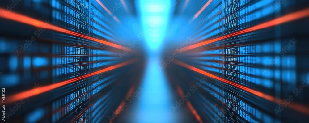 Aufkleber Brushed abstract background concept. Futuristic data pathways in a high-speed digital environment.