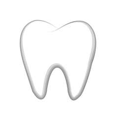 A minimalist black and white line art illustration of a denture, showcasing human 3d tooth and enamel. Clean, flat teeth design dental care concepts, ideal for logo, icons, poster and orthodontic