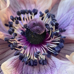 close up of a purple flower