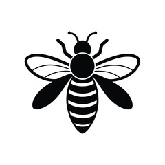 Bumblebee (Bombus) silhouette design, labeled linocut vector illustration.