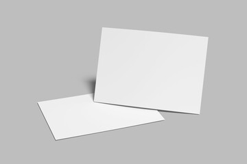 postcard blank mockup template in modern style