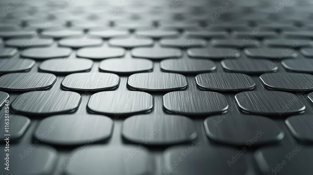Poster Brushed abstract background concept. Close-up of a textured metal surface with a unique pattern and modern design.