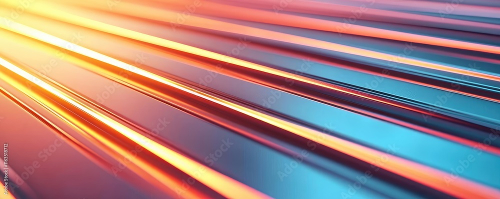 Poster Brushed abstract background concept. Vibrant, colorful lines create an abstract image showcasing modern design elements.