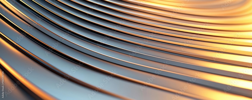 Poster brushed abstract background concept. close-up of metallic surface with smooth, wavy, reflective line