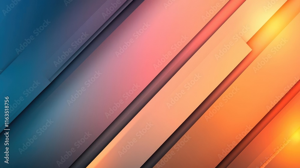 Poster Brushed abstract background concept. Abstract colorful layers with gradient shades for modern backgrounds and designs.