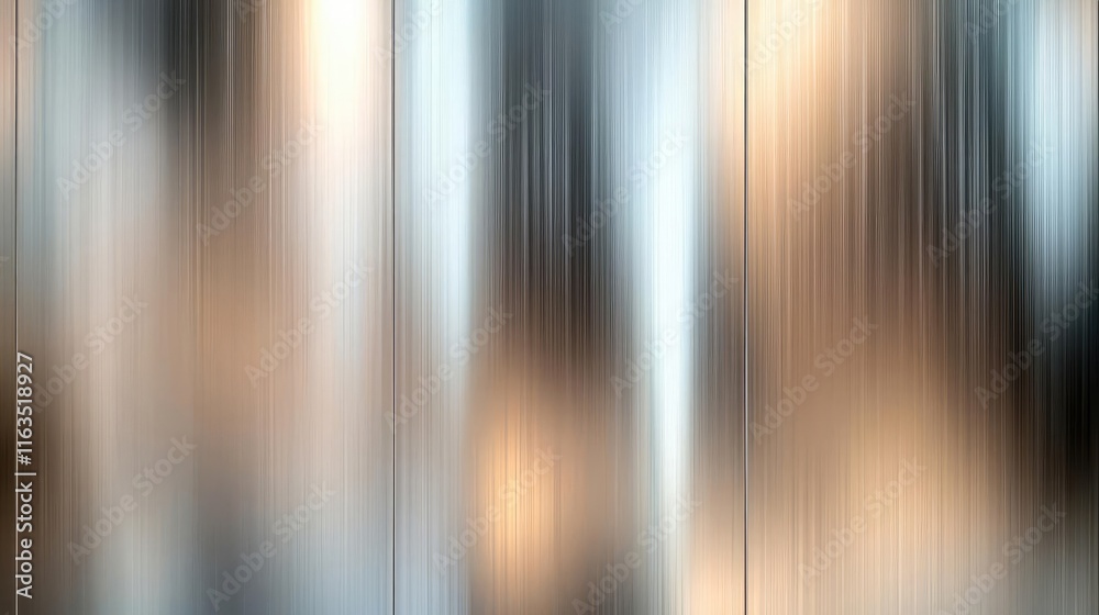 Poster Brushed abstract background concept. Abstract metallic background with blurred lines and soft color gradients.
