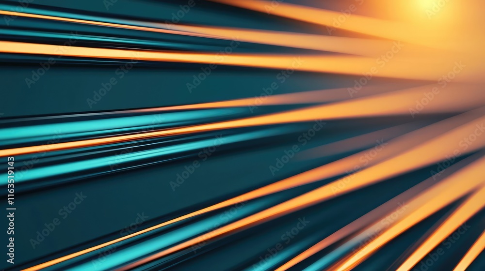 Poster Brushed abstract background concept. Dynamic abstract lines creating a vibrant visual flow of color and light.