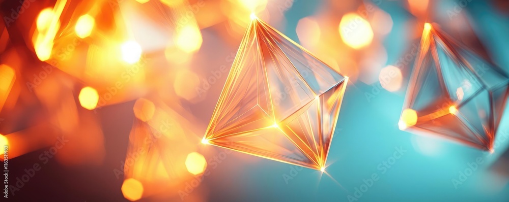 Poster brushed abstract background concept. abstract glowing shapes creating a futuristic digital landscape