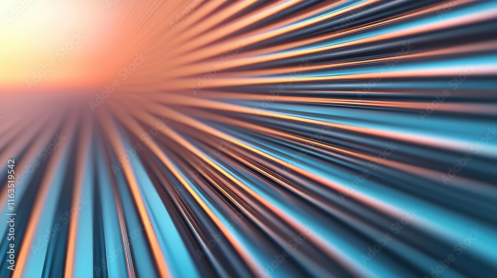 Poster brushed abstract background concept. colorful lines radiating from a central point in a vibrant abst