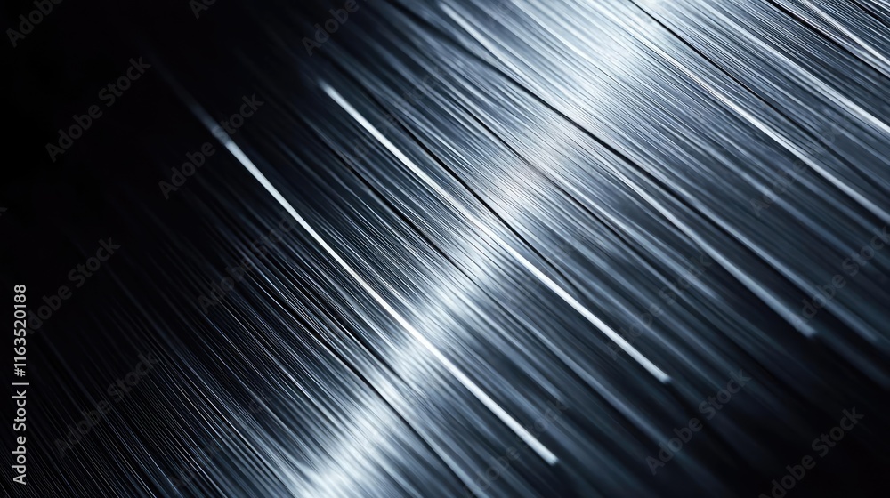 Poster Brushed abstract background concept. Close-up of diagonal light streaks creating an abstract, dynamic visual effect.