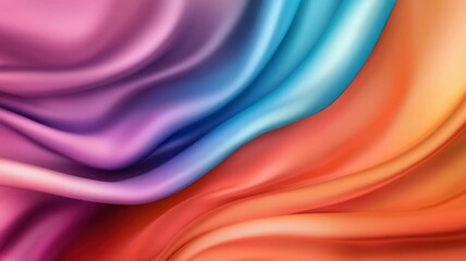 Obraz premium Vivid Flowing Gradient Fabric Texture in Multicolor Spectrum