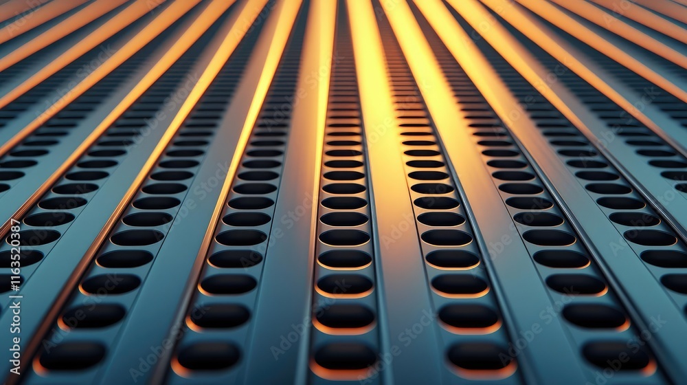 Poster brushed abstract background concept. close-up shot of metallic patterns highlighted by warm, golden 