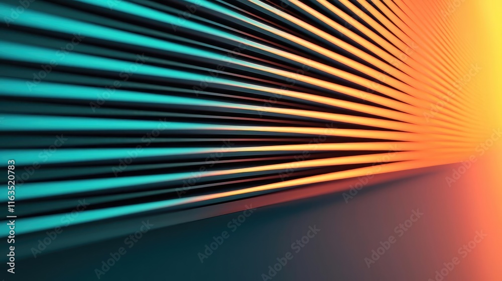 Poster Brushed abstract background concept. Abstract lines in vibrant colors creating a visually striking background effect.