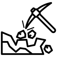 Mining Line Icon