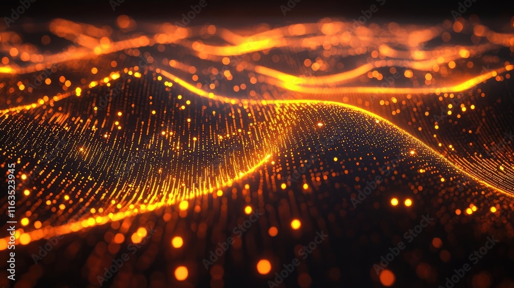 Aufkleber Splatter abstract background concept. Abstract waves of glowing light create a mesmerizing digital landscape.