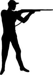 silhouette of a person with a gun