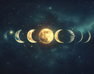 Moon Phases in Space