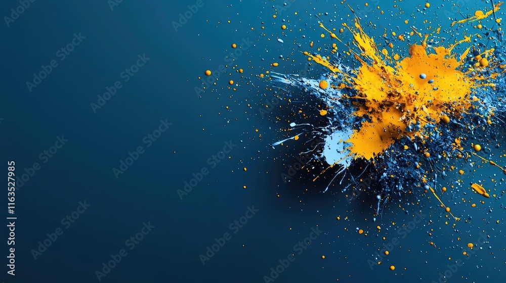Aufkleber splatter abstract background concept. vibrant paint splash creating a lively and energetic artistic 