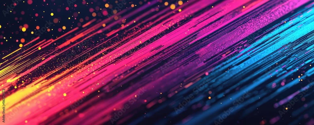 Aufkleber Splatter abstract background concept. Bright and colorful abstract background with dynamic lines and glimmering effects.