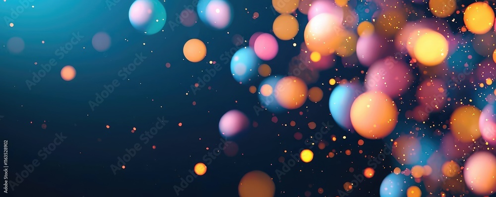 Aufkleber Splatter abstract background concept. Colorful bokeh lights create a dreamy atmosphere, perfect for various design projects.